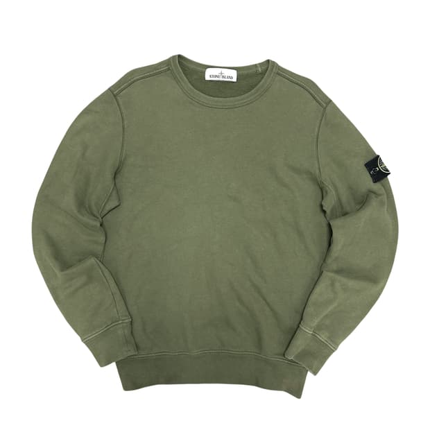 스톤아일랜드 카키 와펜 맨투맨(S)