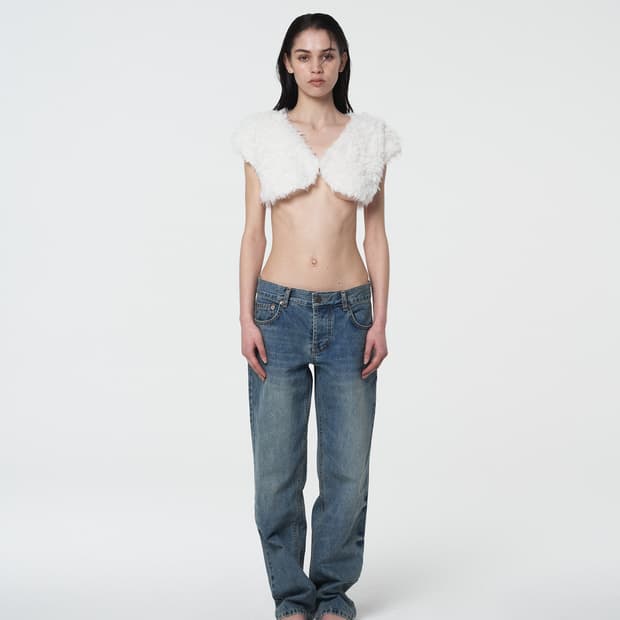 세틀포문 셋포문 슬리브리스 퍼 자켓 아이보리