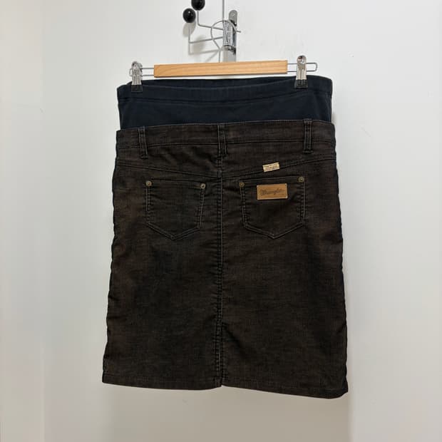 Wrangler 레이어드 코듀로이 스커트 치마