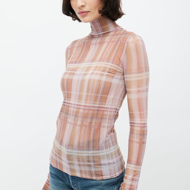 Acne Studios 터틀넥 쉬어 탑
