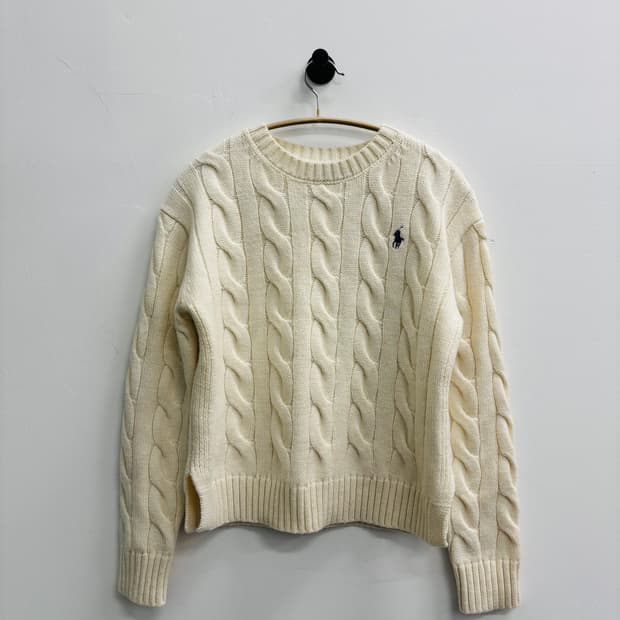 폴로 랄프로렌 케이블 니트 울 캐시미어 스웨터