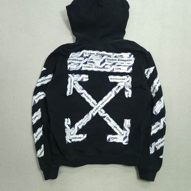오프화이트 에어포트 후드티 S