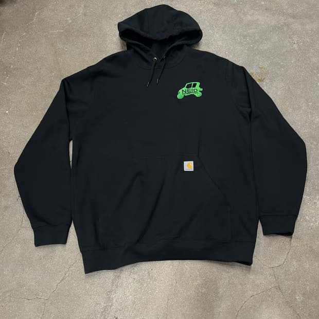 칼하트 자수 후디 L 블랙