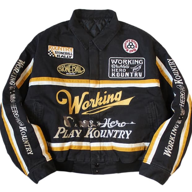 캐피탈 치노 Ad 레이싱 드리즐러 자켓 블랙