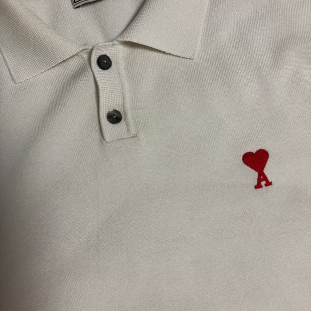 아미 스몰로고 카라 반팔티 95