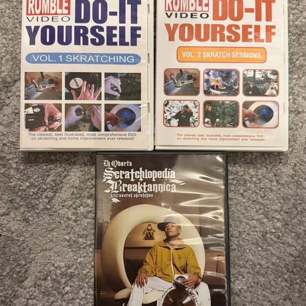 DJ Q-bert 디제이큐버트 스크래치 레슨 dvd 3개 일괄