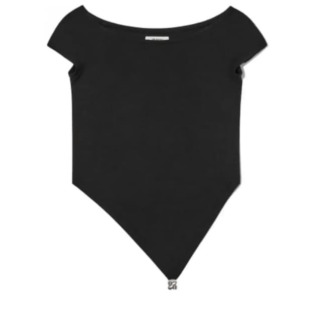 글로니 발렌 브이컷 티(black)