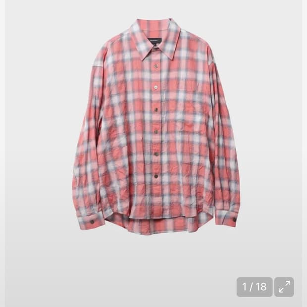 3사이즈(쿨거시 택포) 999휴머니티 이지 체크 셔츠 V17 (레드)