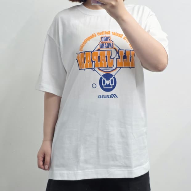 [프립]L/미즈노 야구 반팔 티셔츠 화이트