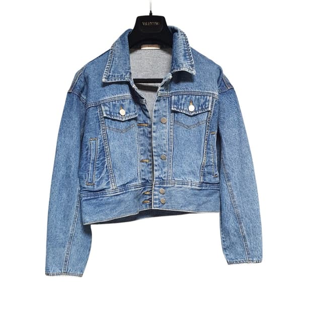 이엔씨 숏 크롭기장데님 청자켓 F s~m