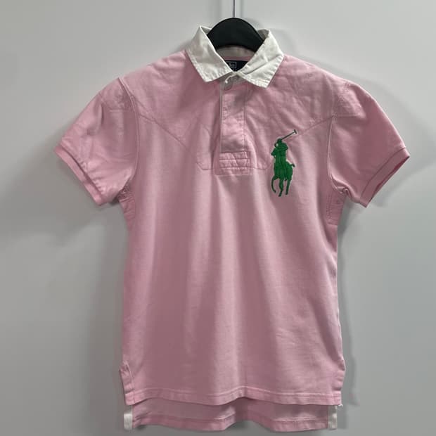 폴로 랄프로렌 핑크 pk 럭비 반팔카라티  (on.131)  