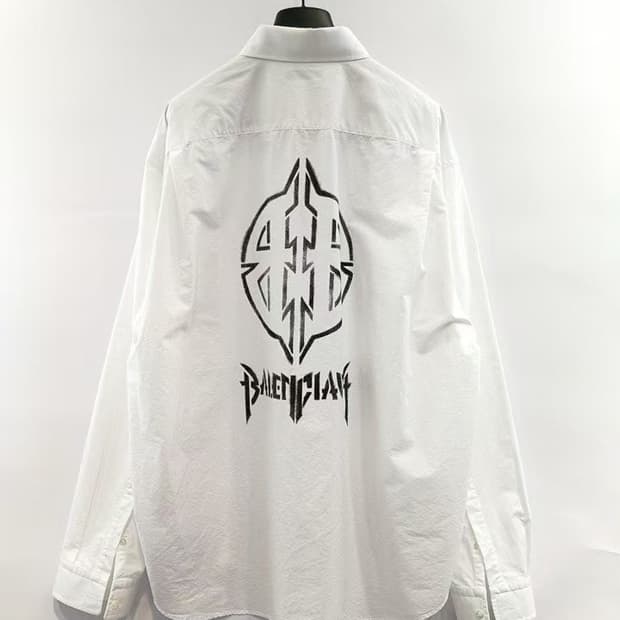 [판매] 발렌시아가 오버사이즈 로고 셔츠 - 화이트