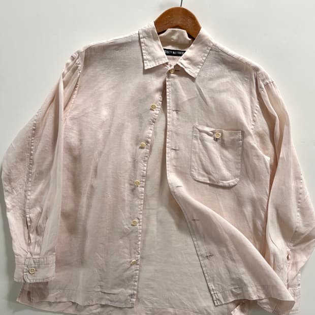 Issey Miyake 이세이미야케 90’s 핑크아이보리 셔츠 
