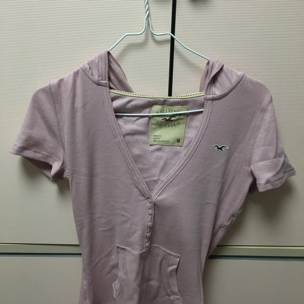 홀리스터 hollister Short-Sleeve Henley Hoodi