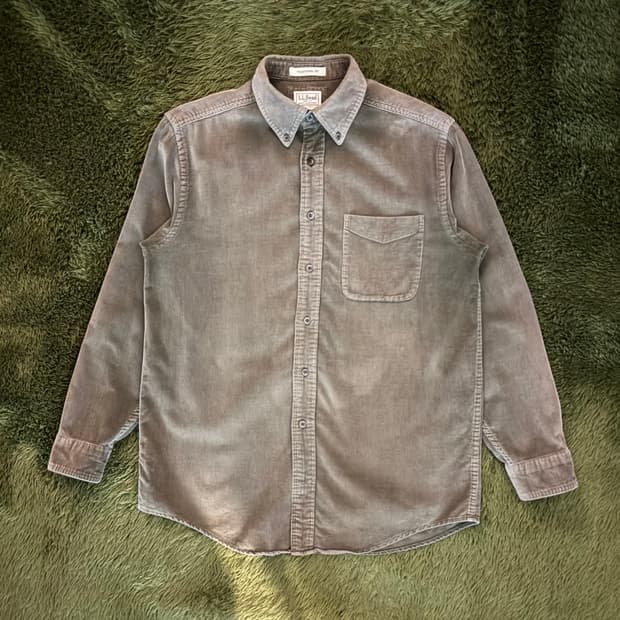 [S] VTG L.L.Bean 엘엘빈 포켓 디테일 코듀로이 셔츠 올리브