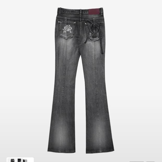 (새상품)달링유어배드 ROSE BOOTS CUT DENIM #BLACK