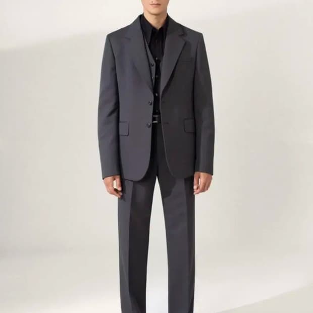 르메르/다크그레이 싱글 브레스티드 셋업/S,46