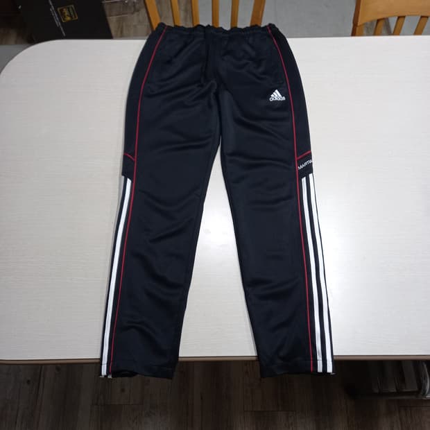 32 adidas 밴딩 스판 트레이닝하의 블랙 32-348