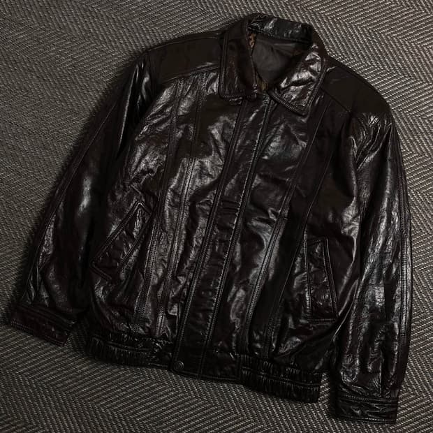 90s 빈티지 아카이브 카우레더 가죽 자켓y 4393