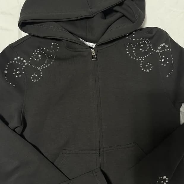 빈티지 스터드 후드집업