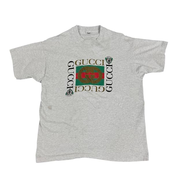 빈티지 90s Gucci Bootleg 구찌 박스로고 부틀렉 티셔츠