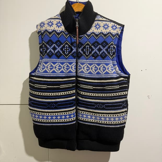 타미힐피거 니트 패딩 조끼