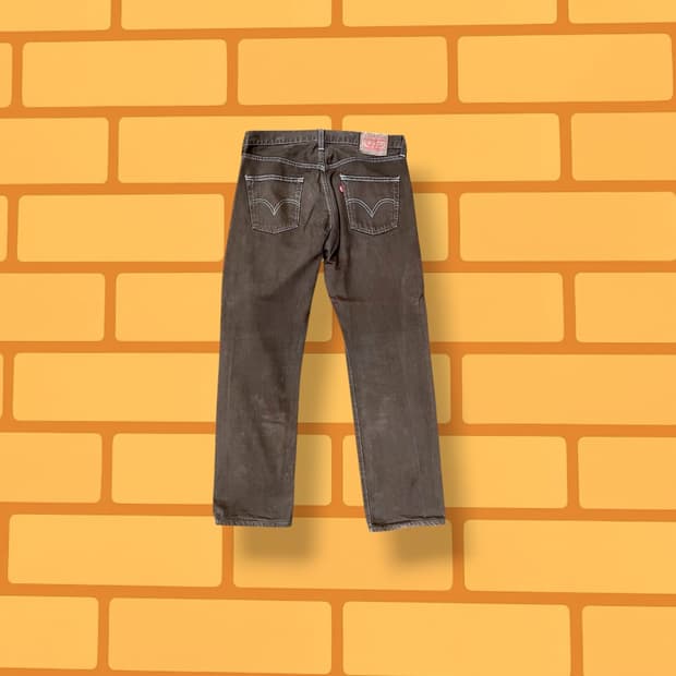 리바이스 501 브라운 데님 팬츠 (34)