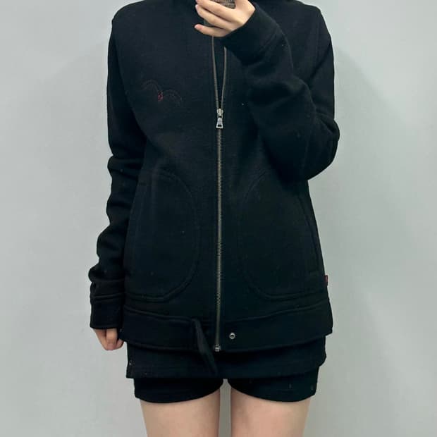 리바이스 로고 울 블루종 자켓