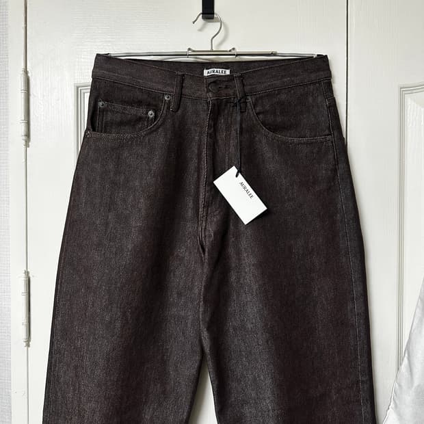 [28] 하드 트위스트 데님 와이드 팬츠 브라운