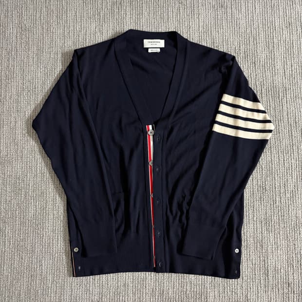 (실착 1회, 4) 톰브라운 메리노울 가디건