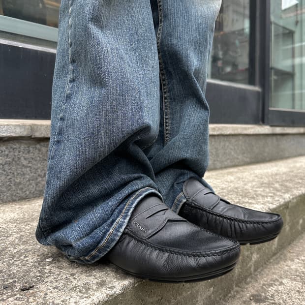 00s 프라다 가죽 드라이빙 로퍼