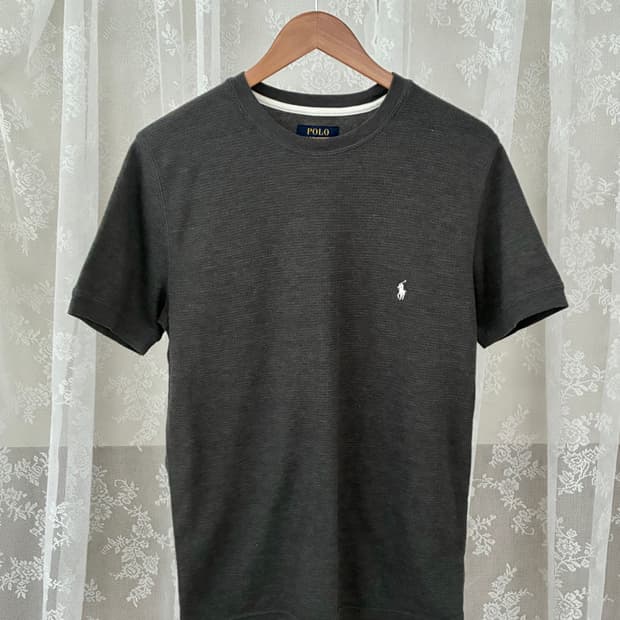 M) 폴로 랄프로렌 와플 반팔 티셔츠 그레이