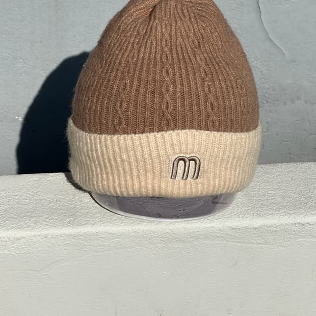 [M] 빈티지 베이지톤 비니 모자