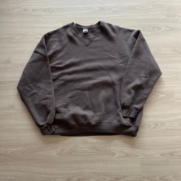 [2XL] 90s 빈티지 러셀 스웻셔츠 맨투맨 초코브라운