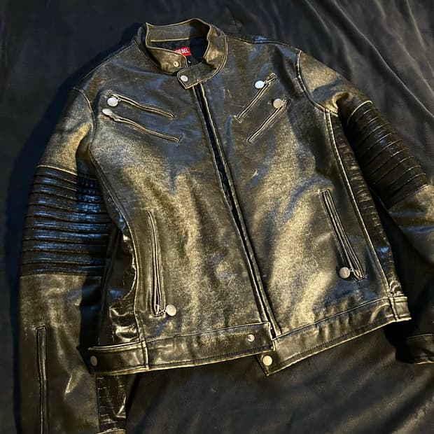 Diesel Sheep Skin Leather Biker Jacket