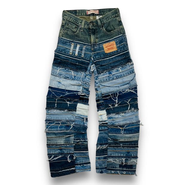리바이스 y2k 리메이크 커스텀 그런지 데님 팬츠