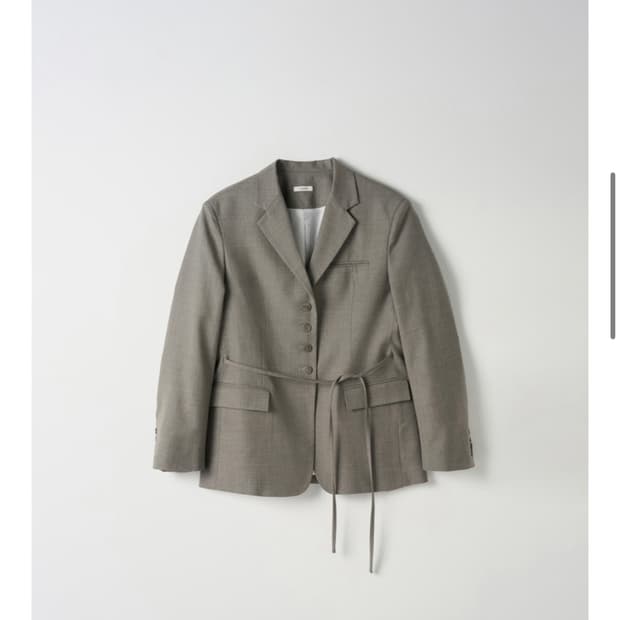 누아르나인 Tailored Wool Jacket [GREY MOCHA]