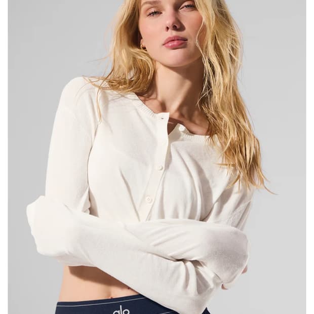 알로가디건 alo 가디건 super natural sweater