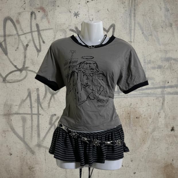 [vintage] emo angel half sleeve