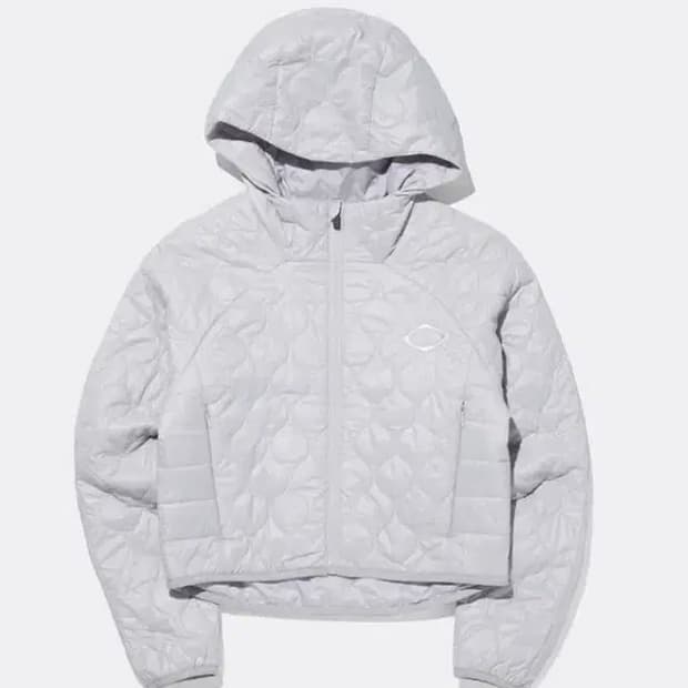 미스치프 퀼티드 경량 패딩 라이트 그레이 s