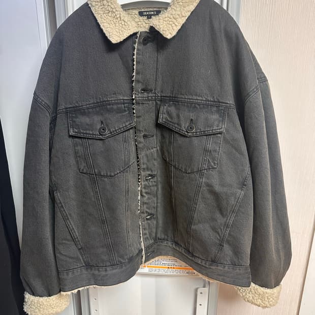 이지 시즌 5 쉐르파 데님 자켓 잉크