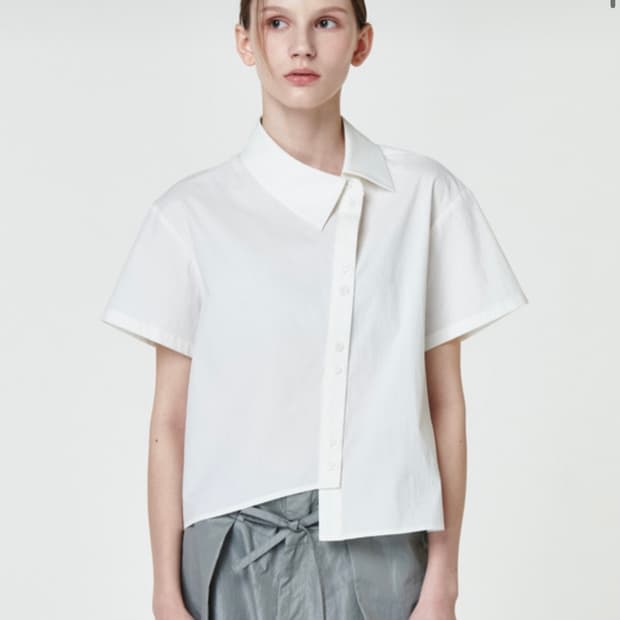 아코크 ACOC 다이애그널 버튼 셔츠