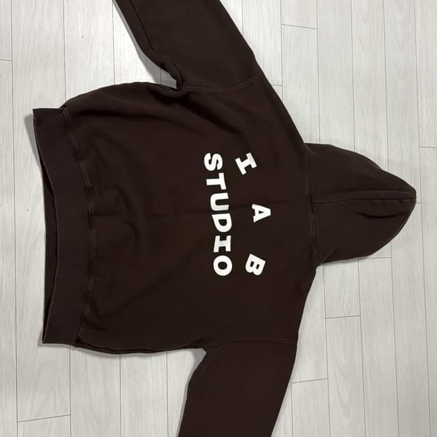 IAB STUDIO 브라운 후드티 M 