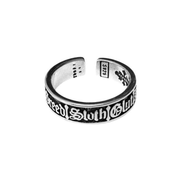  [925 Silver] 고딕 레터링 밴드 오픈링