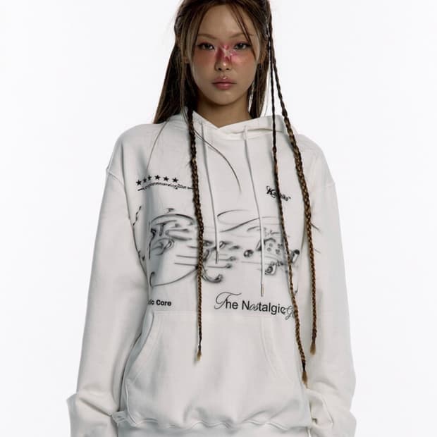 카시코 어세스틱 후디 후드티 화이트