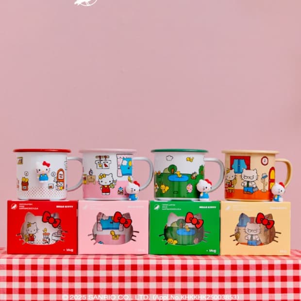 크로우캐년 헬로키티 머그컵 레드