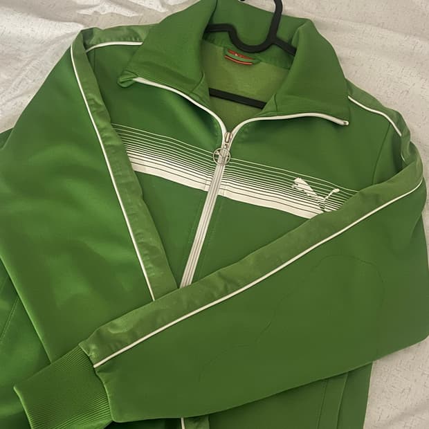 퓨마 그린 트랙탑 저지 트레이닝복