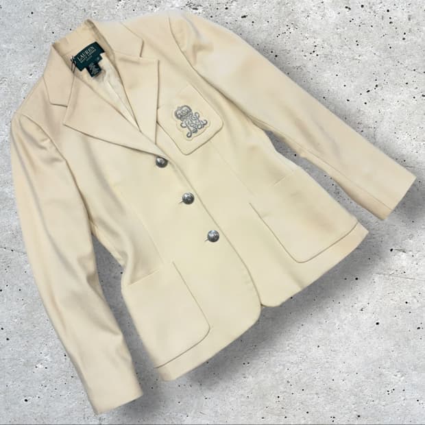 [2P] 폴로 로렌 랄프로렌 아이보리 블레이저 자켓 D518