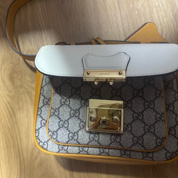 패들락 스몰 GG 수프림 캔버스 체인 숄더백 화이트