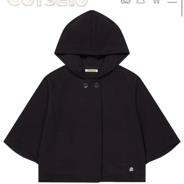 코이세이오HOODED CAPRI JACKET BLACK